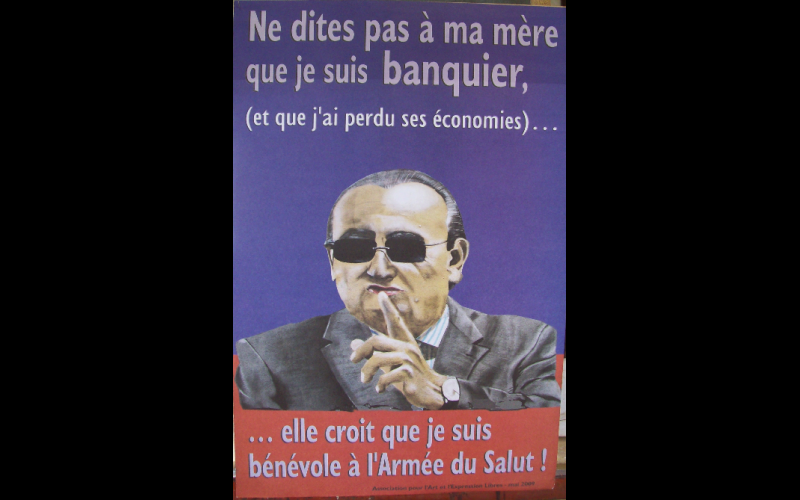 affiche banquiers, AAEL, Toulouse, 2009, 45 x 60 